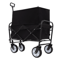 Heavy Duty Collapsible Beach Wagon Utility Cart For Camping Shopping Gardening Fishing Supports 225lbs All-Terrain Wheels