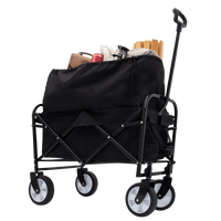 Heavy Duty Collapsible Beach Wagon Utility Cart For Camping Shopping Gardening Fishing Supports 225lbs All-Terrain Wheels