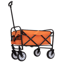 Heavy Duty Collapsible Beach Wagon Utility Cart For Camping Shopping Gardening Fishing Supports 225lbs All-Terrain Wheels