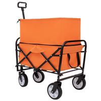 Heavy Duty Collapsible Beach Wagon Utility Cart For Camping Shopping Gardening Fishing Supports 225lbs All-Terrain Wheels