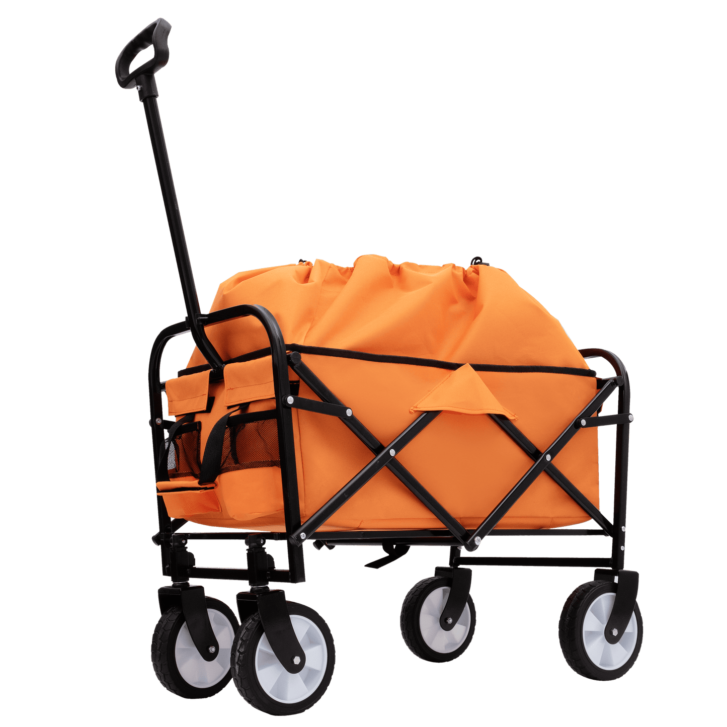 Heavy Duty Collapsible Beach Wagon Utility Cart For Camping Shopping Gardening Fishing Supports 225lbs All-Terrain Wheels