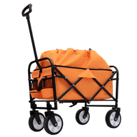 Heavy Duty Collapsible Beach Wagon Utility Cart For Camping Shopping Gardening Fishing Supports 225lbs All-Terrain Wheels