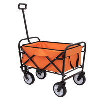 Heavy Duty Collapsible Beach Wagon Utility Cart For Camping Shopping Gardening Fishing Supports 225lbs All-Terrain Wheels