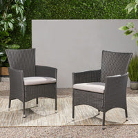 Set Of 2 Modern Dining Chairs Stylish Upholstered Seat With Wooden Legs For Home And Kitchen