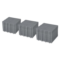 12x12 Inch Gray Interlocking Deck Tiles Waterproof Anti-Slip for Outdoor Bathroom Shower Balcony Porch Strong 6613 Lbs Capacity Pack of 60