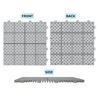 12x12 Inch Gray Interlocking Deck Tiles Waterproof Anti-Slip for Outdoor Bathroom Shower Balcony Porch Strong 6613 Lbs Capacity Pack of 60