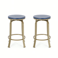 Set Of 2 Modern Counter Stools For Kitchen Island Or Bar Height Seating