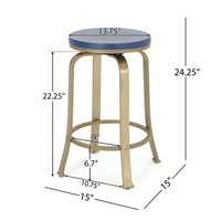 Set Of 2 Modern Counter Stools For Kitchen Island Or Bar Height Seating