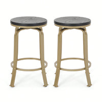 Set Of 2 Modern Counter Stools For Kitchen Island Or Bar Height Seating
