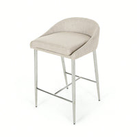 Set Of 2 Modern Counter Stools For Kitchen Island Or Bar Height Seating