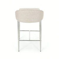 Set Of 2 Modern Counter Stools For Kitchen Island Or Bar Height Seating