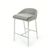 Set Of 2 Modern Counter Stools For Kitchen Island Or Bar Height Seating