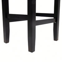 Set Of 2 26-Inch Backless Ivory Leather Counter Stools For Kitchen And Bar Seating