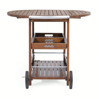 Elegant Mobile Bar Cart With Storage And Serving Tray For Home Entertaining