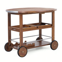 Elegant Mobile Bar Cart With Storage And Serving Tray For Home Entertaining