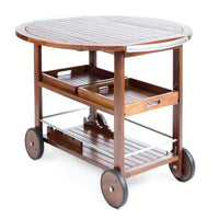 Elegant Mobile Bar Cart With Storage And Serving Tray For Home Entertaining