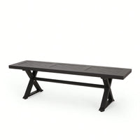 Outdoor Dining Bench For Stylish Patio Seating Antique Matte Black