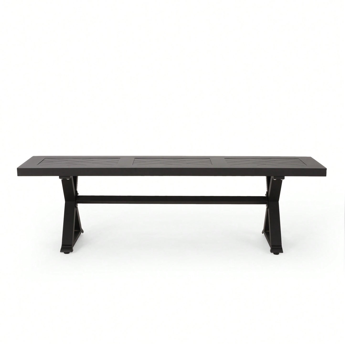 Outdoor Dining Bench For Stylish Patio Seating Antique Matte Black