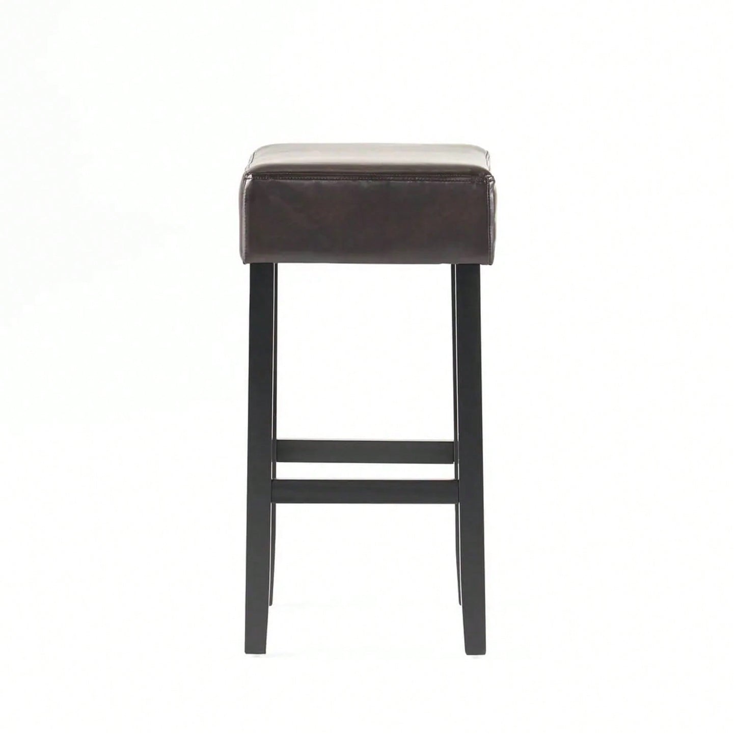 Set Of 2 Backless Leather Counter Height Barstools For Modern Kitchen And Dining Spaces