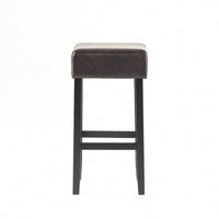 Set Of 2 Backless Leather Counter Height Barstools For Modern Kitchen And Dining Spaces