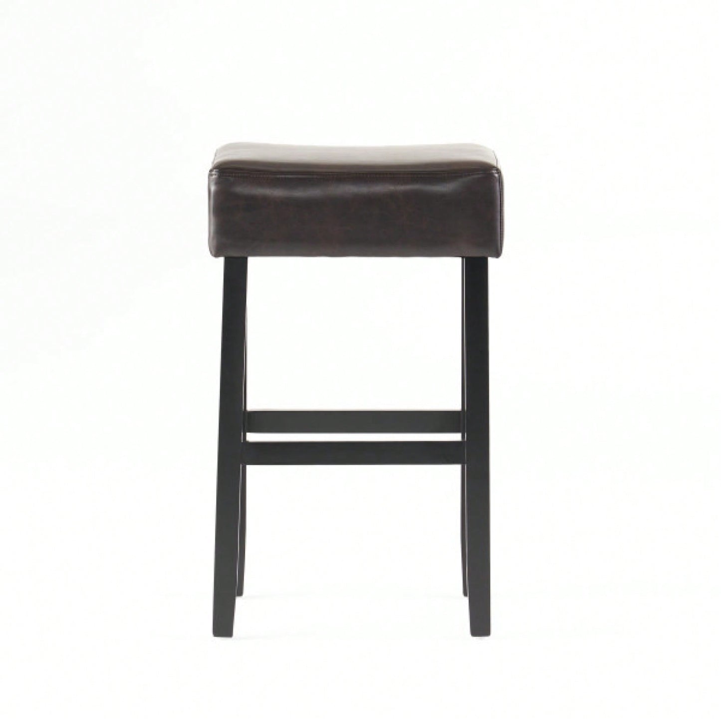 Set Of 2 Backless Leather Counter Height Barstools For Modern Kitchen And Dining Spaces