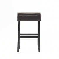 Set Of 2 Backless Leather Counter Height Barstools For Modern Kitchen And Dining Spaces