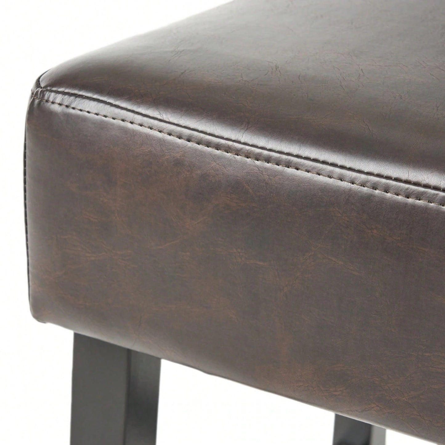 Set Of 2 Backless Leather Counter Height Barstools For Modern Kitchen And Dining Spaces