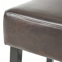 Set Of 2 Backless Leather Counter Height Barstools For Modern Kitchen And Dining Spaces