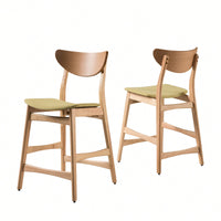 Set Of 2 Stylish Counter Height Chairs For Kitchen Or Bar Use