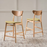 Set Of 2 Stylish Counter Height Chairs For Kitchen Or Bar Use