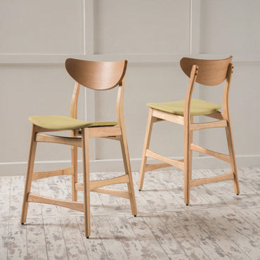 Set Of 2 Stylish Counter Height Chairs For Kitchen Or Bar Use