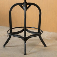 Upholstered Adjustable Height Swivel Barstool For Kitchen Or Home Bar Seating