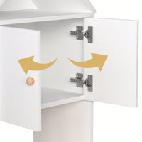 House-Shaped Kids Bookshelf And Organizer With Adjustable Design For Playroom Or Bedroom Easy Assembly And Safe For Children