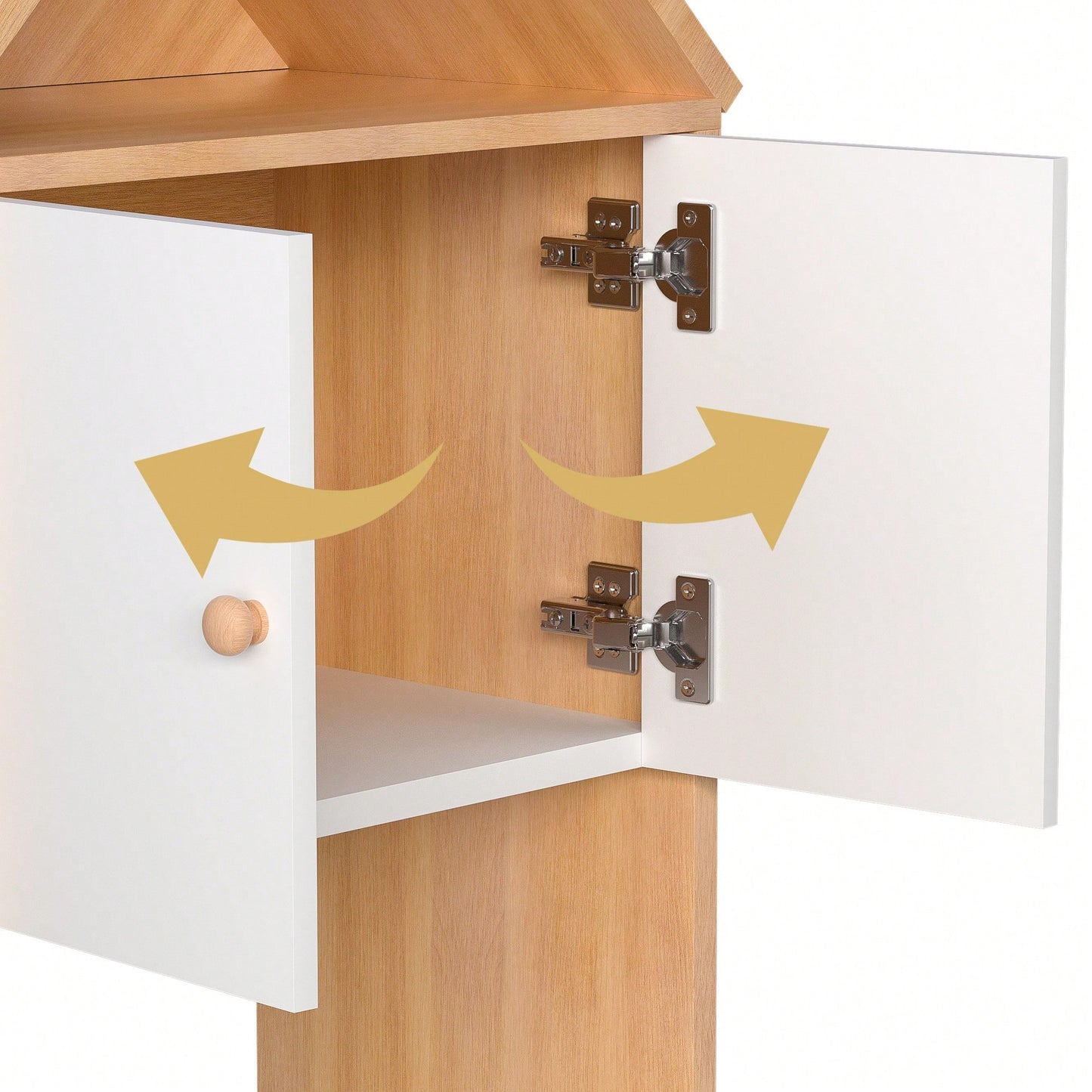House-Shaped Kids Bookshelf And Organizer With Adjustable Design For Playroom Or Bedroom Easy Assembly And Safe For Children