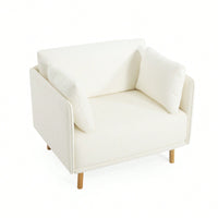 Stylish 39 Inch Upholstered Accent Chair With Plush Cushions And Elegant Armrests For Cozy Living Room Bedroom Or Office Lounge Seating