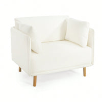Stylish 39 Inch Upholstered Accent Chair With Plush Cushions And Elegant Armrests For Cozy Living Room Bedroom Or Office Lounge Seating