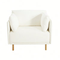 Stylish 39 Inch Upholstered Accent Chair With Plush Cushions And Elegant Armrests For Cozy Living Room Bedroom Or Office Lounge Seating