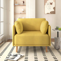 Stylish 39 Inch Upholstered Accent Chair With Plush Cushions And Elegant Armrests For Cozy Living Room Bedroom Or Office Lounge Seating