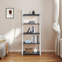 5-Tier Ladder Shelf Storage Rack For Living Room Home Office Kitchen Bedroom Apartment