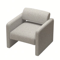 Comfortable Upholstered Beige Single Sofa Chair With Armrests For Dining Room Bedroom Living Room Reception