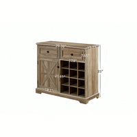 Farmhouse Style Liquor Cabinet With Drawers And Removable Wine Racks For Kitchen And Dining Room, Espresso Finish