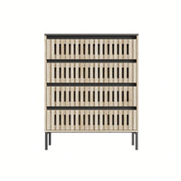 Large Capacity Freestanding 4 Drawer Storage Cabinet For Bedroom Clothing Modern Minimalist Design