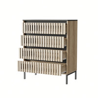 Large Capacity Freestanding 4 Drawer Storage Cabinet For Bedroom Clothing Modern Minimalist Design