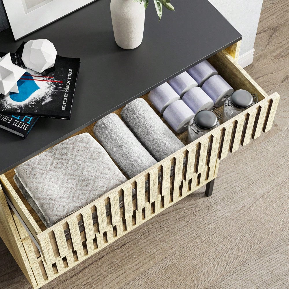 Large Capacity Freestanding 4 Drawer Storage Cabinet For Bedroom Clothing Modern Minimalist Design