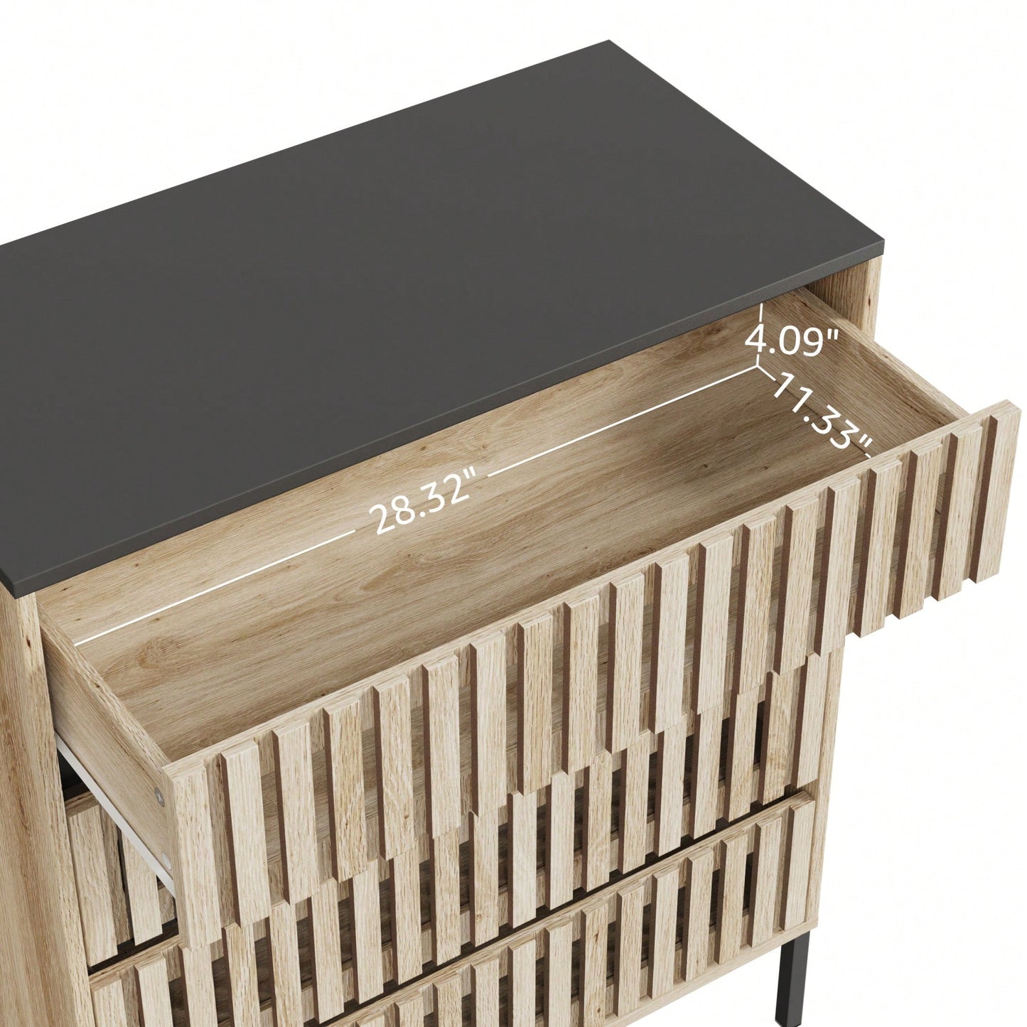 Large Capacity Freestanding 4 Drawer Storage Cabinet For Bedroom Clothing Modern Minimalist Design