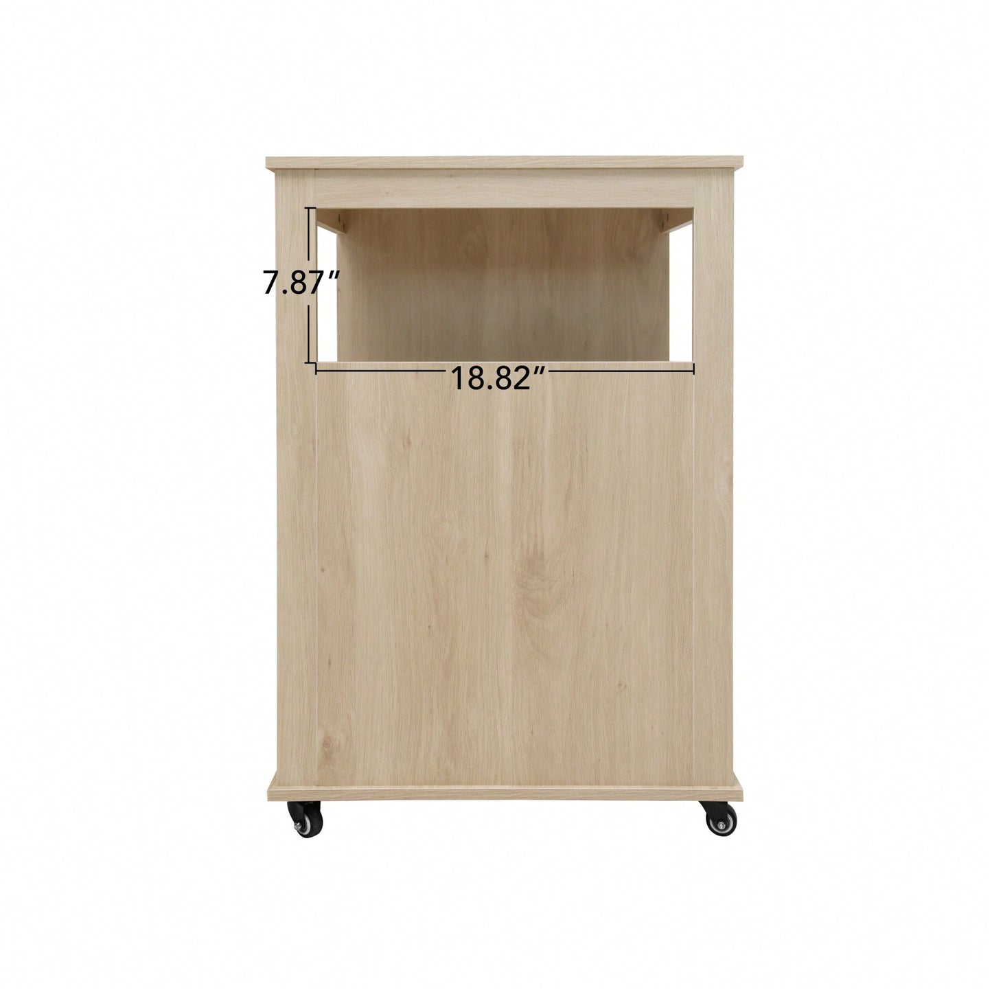 Modern Rolling Kitchen Island Cart With Storage Drawer And Wine Rack, Lockable Casters For Dining Room And Living Room Use