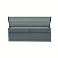 Extra Large Waterproof Outdoor Deck Box For Patio Furniture Cushions And Garden Tools Dark Gray