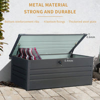 Extra Large Waterproof Outdoor Deck Box For Patio Furniture Cushions And Garden Tools Dark Gray