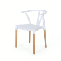 Set Of 2 Modern Plastic Dining Chairs For Home And Kitchen Use