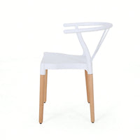 Set Of 2 Modern Plastic Dining Chairs For Home And Kitchen Use